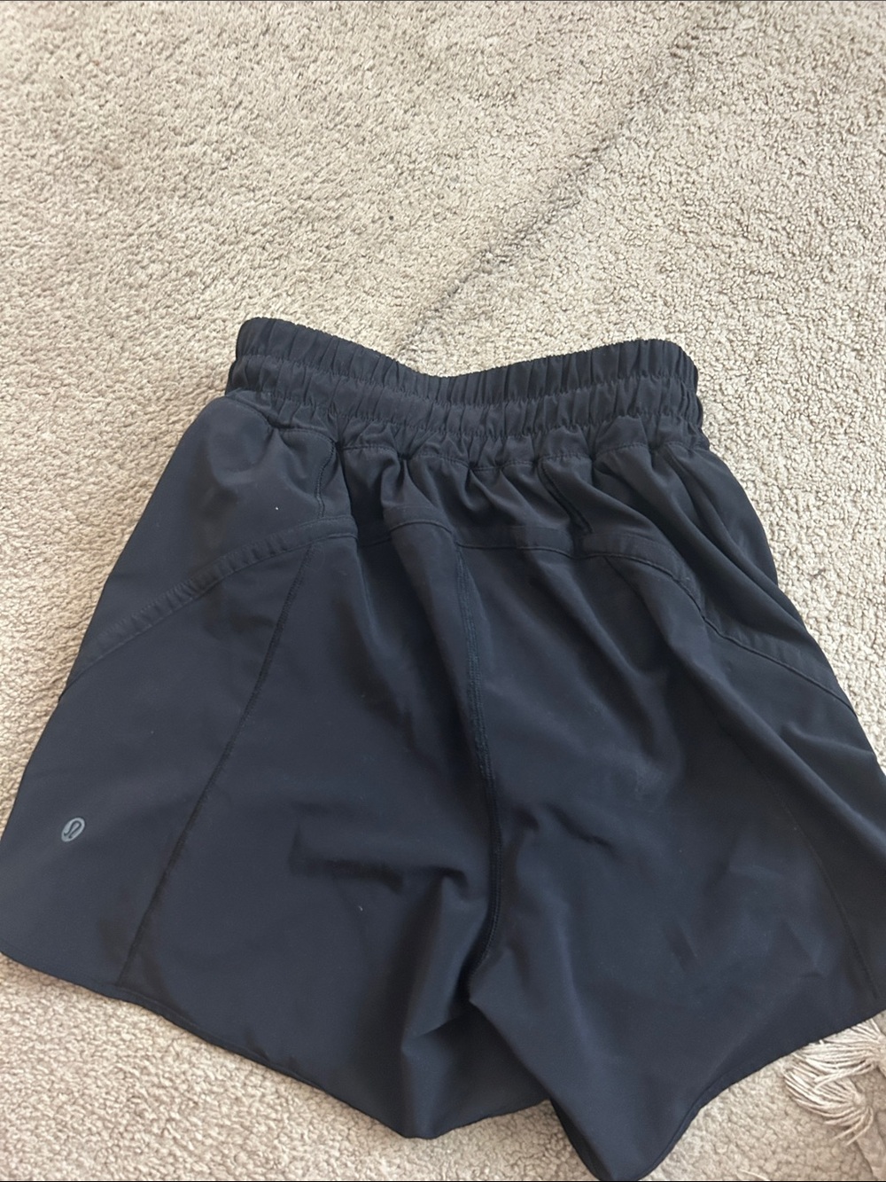lululemon athletica Black Women's Athletic Shorts with Elastic Waist
